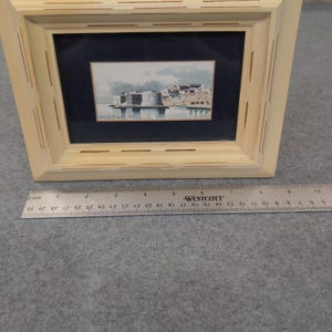 Mery Ortolio-Biocic Original Miniature Watercolor Coastal Fortress Painting 2005 image 9