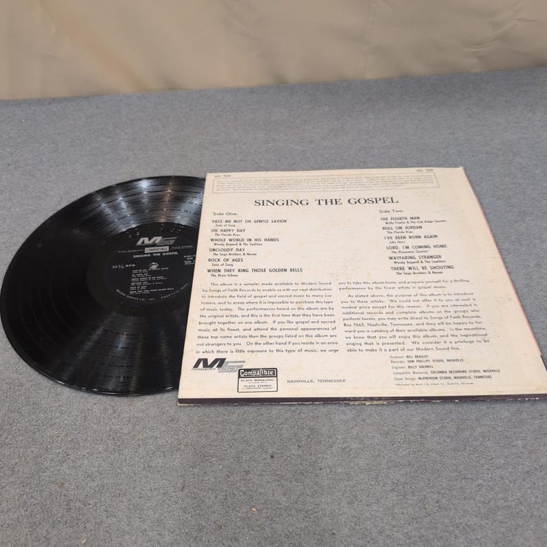 Singing The Gospel Various Artists Modern Sound MS 509 Vinyl LP Record image 2