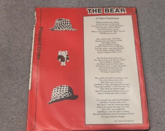Vintage 1982 Bear Bryant Alabama Crimson Tide Book Cover A Class Gentleman Poem