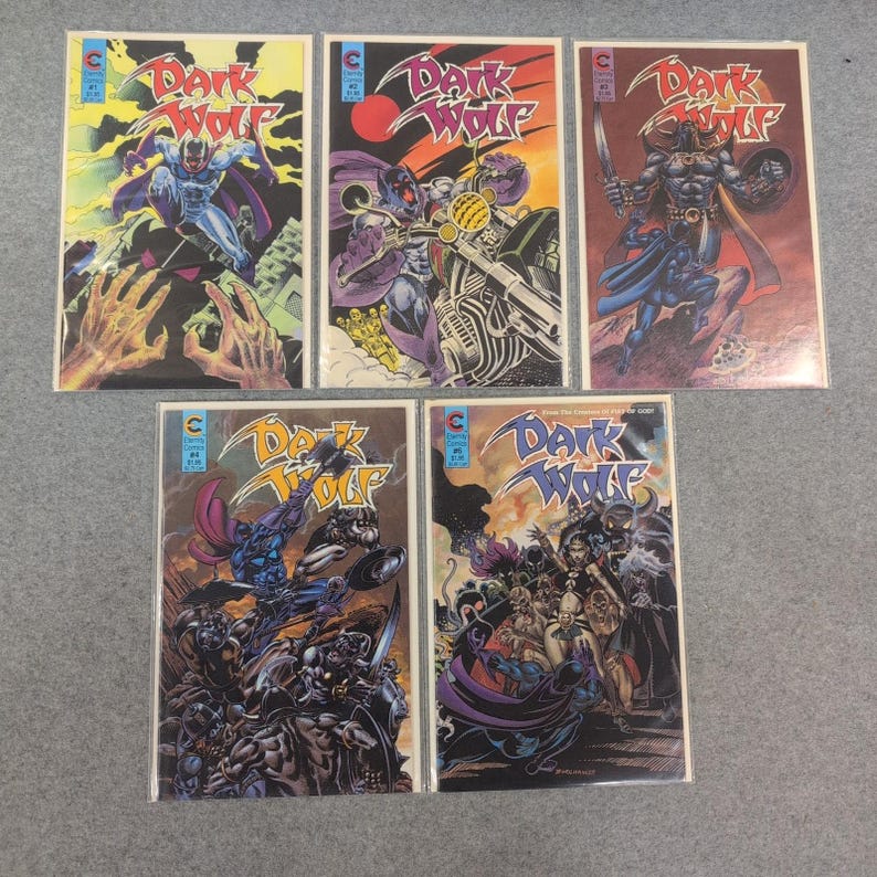 Dark Wolf Eternity Comics Hefte 1 2 3 4 & 6 Lot Kupferzeit Fantasy 1987 1988 Bild 1