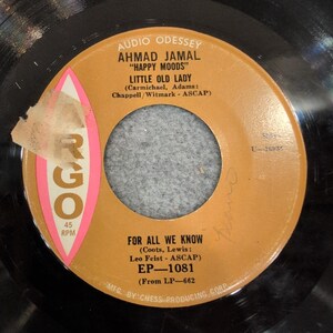 Ahmad Jamal Happy Moods 45 RPM EP Argo Records EP-1081 Jazz Vinyl Record image 2