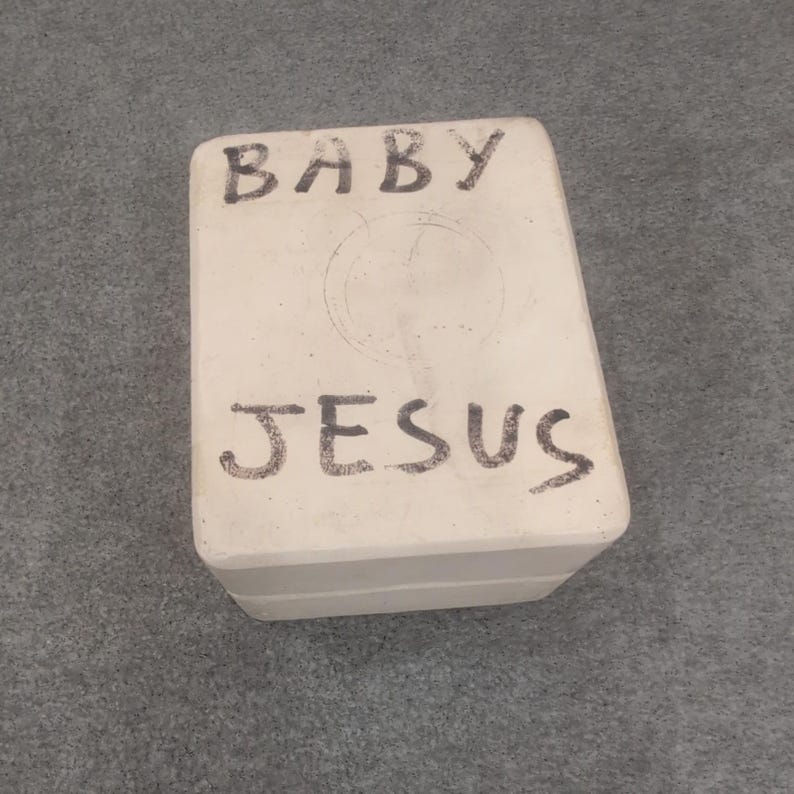Vintage Baby Jesus Mold Religious Ceramic Casting Craft Supplies H565A image 3