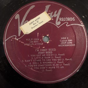 Jimmy Reed I'm Jimmy Reed Vinyl LP Vee-Jay Records VJLP-1004 Mono Blues Album image 3