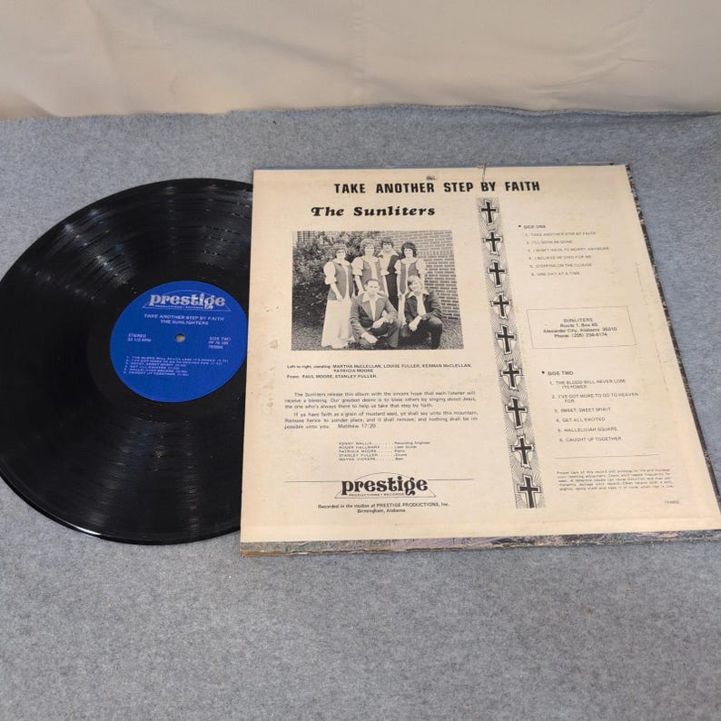 The Sunliters Take Another Step By Faith Gospel Vinyl LP Prestige Records 750866 image 3