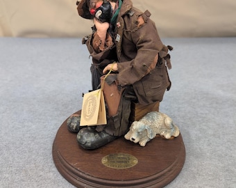 Emmett Kelly Jr., Real Rags "The Thinker 2" Collection Clown Figurine Limited Ed