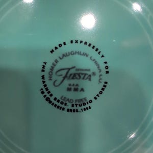 Homer Laughlin Fiesta Daffy Duck Dinner Plate Warner Bros Studio 1994 Turquoise image 4