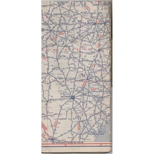 Vintage 1950s Paraland Oil Road Map Central United States Gas Station Art image 2