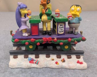 The Simpsons Have A Squishee Christmas Express Train Sculpture Apu Ralph
