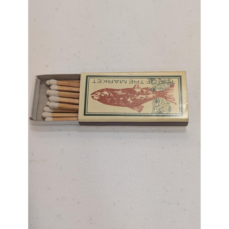 Vintage Top of the Market Restaurant Matchbook San Mateo CA Collectible image 3