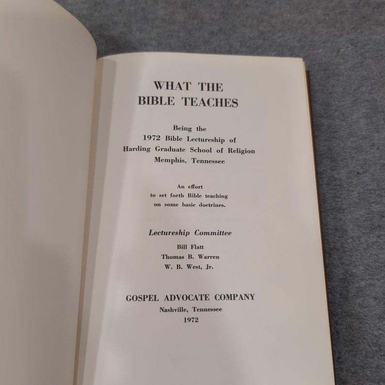 What The Bible Teaches 1972 Harding Graduate School of Religion Lectureship Book image 3