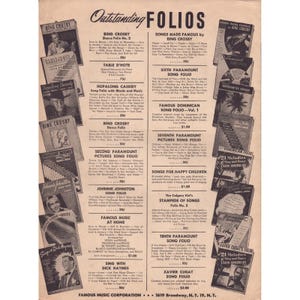 Noter för vintage Riding High från 1950 av Bing Crosby, Frank Capra, Paramount Pictures bild 2