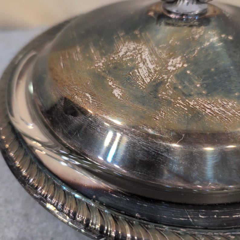 Vintage Silver Plated FB Rogers Bowl w/ Pyrex Casserole Dish w/ Lid image 3