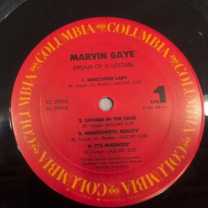 Marvin Gaye Dream of a Lifetime Vinyl LP Columbia FC 39916 1985 Soul Funk R&B image 4