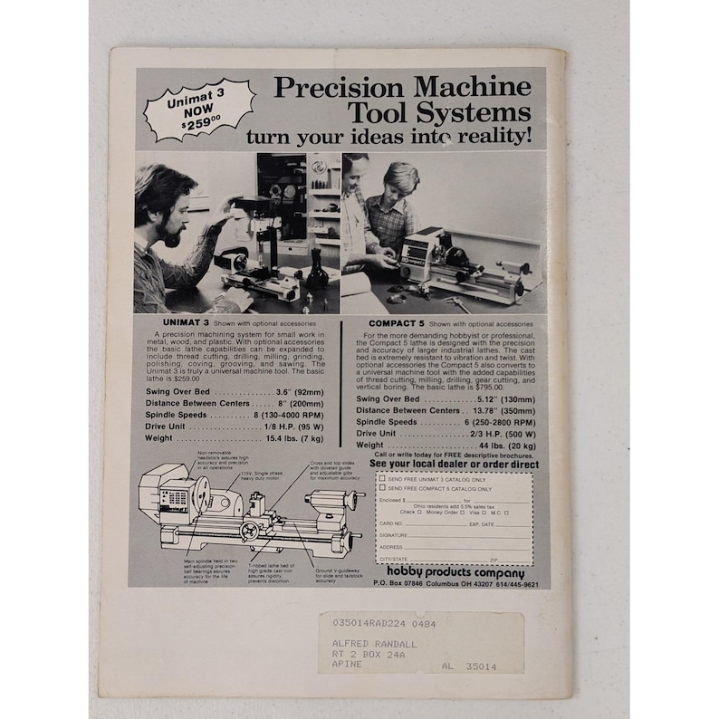 The Home Shop Machinist Magazine July August 1983 Metalworking Lathe Plans image 2