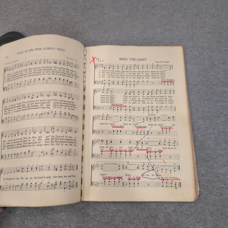Vintage 1950 Clayton's Collection of Choir Melodies No. 1 Gospel Songbook Norman image 3