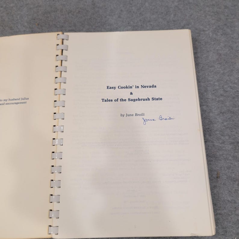 Easy Cookin in Nevada Tales of the Sagebrush State June Broili Signed 1990 VG image 2