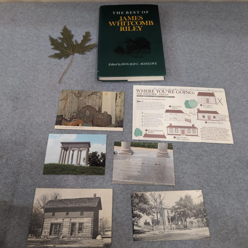 The Best of James Whitcomb Riley Ed., by Donald C Manlove Hardcover w Postcards+ image 7