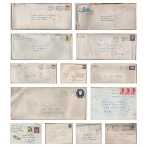 Konvolut von 13 Vintage-Briefumschlägen mit Poststempeln aus Sarasota, Florida, aus den 1950er- bis 1980er-Jahren Bild 1