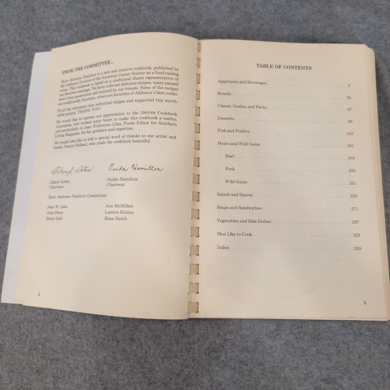 Ricette della tradizione dell'Alabama, ricettario dell'American Cancer Society, 1984 immagine 3