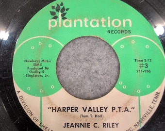 Jeannie C. Riley Harper Valley P.T.A. Plantation Records 45 toeren vinyl single #3