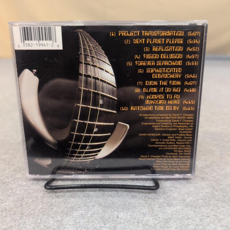 David T Chastain Next Planet Please CD 1994 Leviathan Records Instrumental Rock image 2