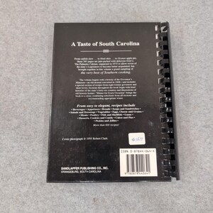 A Taste of South Carolina Cookbook The Palmetto Cabinet 1995 Spiral Bound VG+ image 2