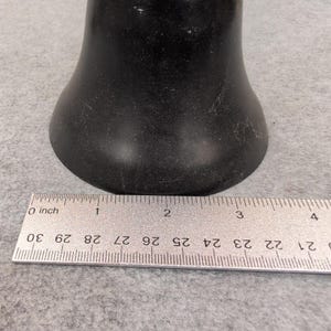 Vintage Metal School Hand Bell Cherrywood Handle - Desk Service Dinner - LOUD! image 2
