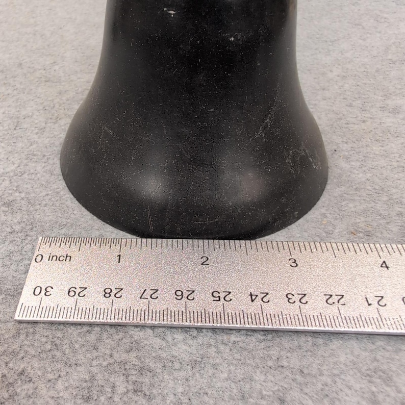 Vintage Metal School Hand Bell Cherrywood Handle - Desk Service Dinner - LOUD! image 2
