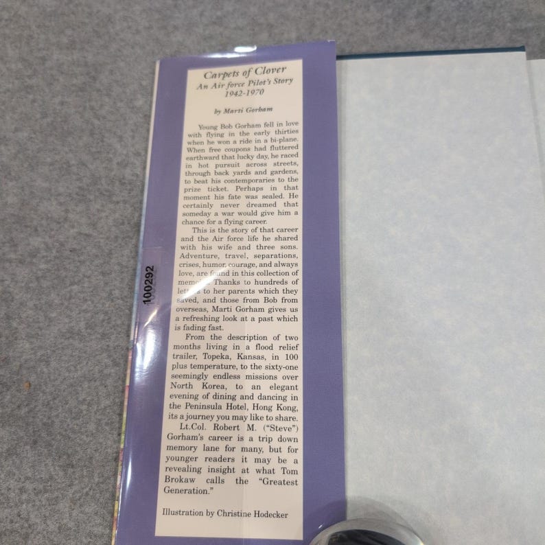 Carpets of Clover An Air Force Pilots Story 1942-1970 Marti Gorham Hardcover image 2