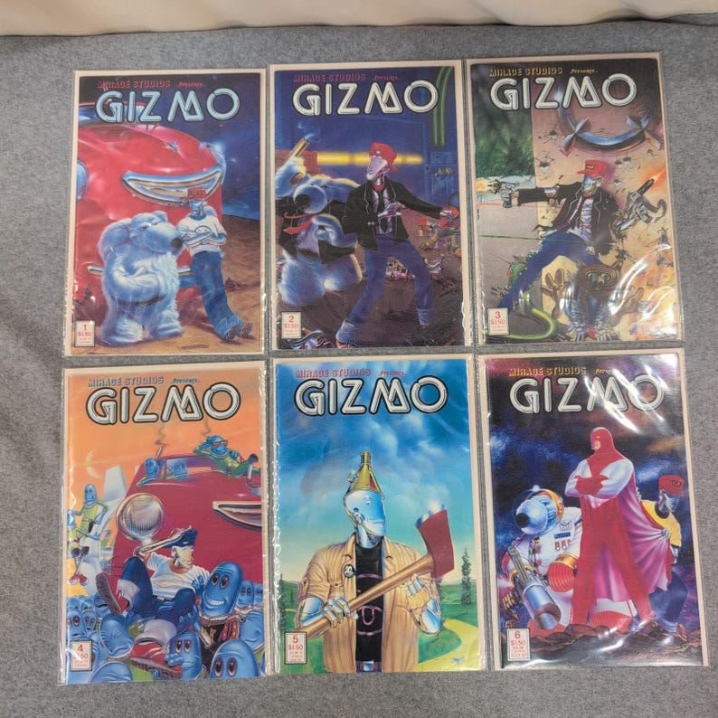 Gizmo Mirage Studios Comic Book Lot Numery 1-6 Science Fiction Michael Dooney zdjęcie 1
