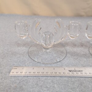 Vintage Heisey Crystolite helderglazen kandelaar set van 2 c. 1937-1957 afbeelding 6