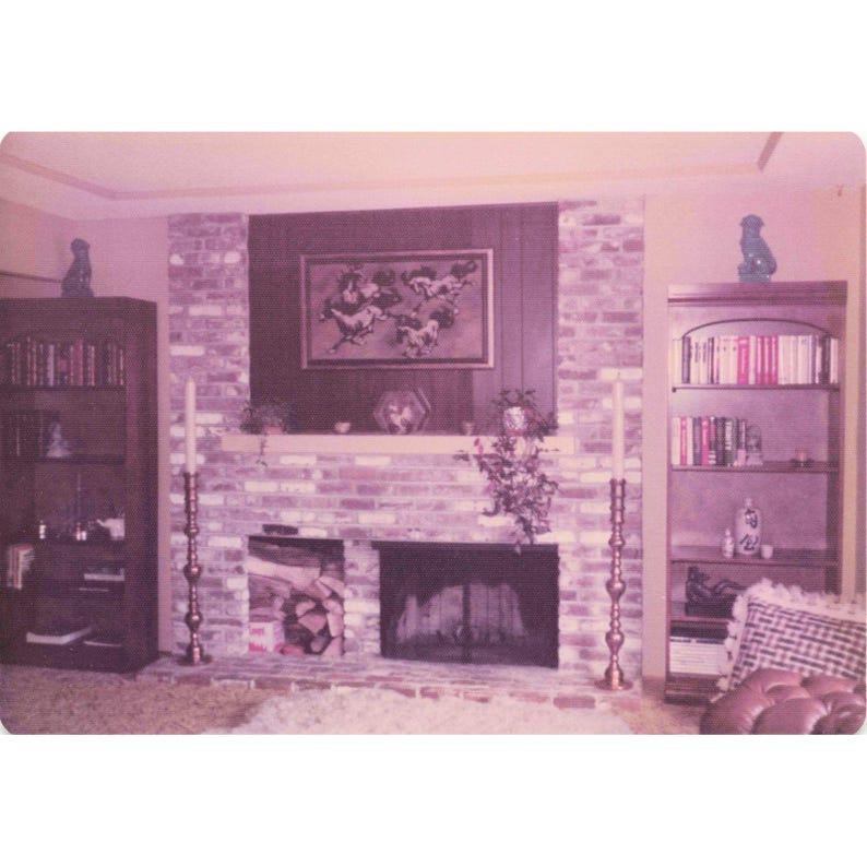 Lote de 8 fotos de interiores de casas vintage de los años 70, decoración asiática, USAF, 3.5x5 imagen 8