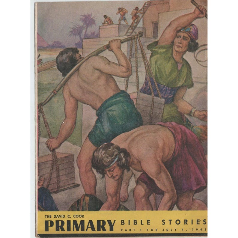 Vintage 1943 David C Cook Primary Bible Stories Part 1 Childrens Sunday School image 1