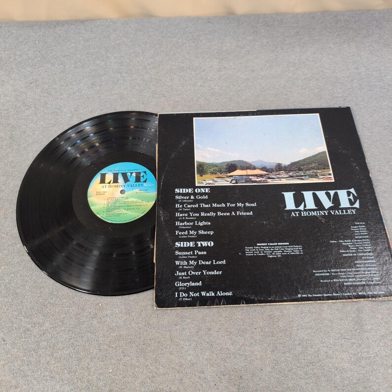 The Primitive Quartet Live At Hominy Valley 1981 Bluegrass Gospel Vinyl LP image 2