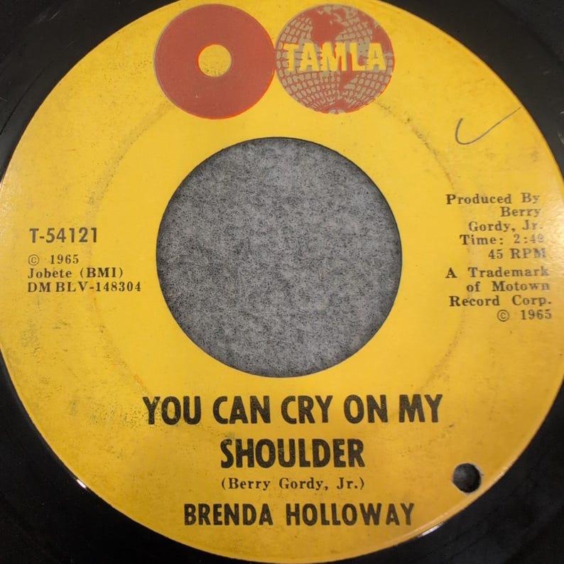 Brenda Holloway You Can Cry On My Shoulder Tamla T-54121 45 RPM Soul Vinyl 1965 image 2