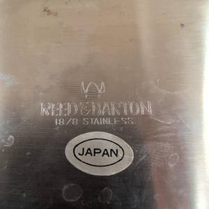 Reed & Barton 18/8 Stainless Steel Butter Dish with Lid Made in Japan Brushed image 4