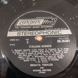 Renata Tebaldi in Concert Richard Bonynge Piano London fffr Vinyl LP OS 26303 image 6
