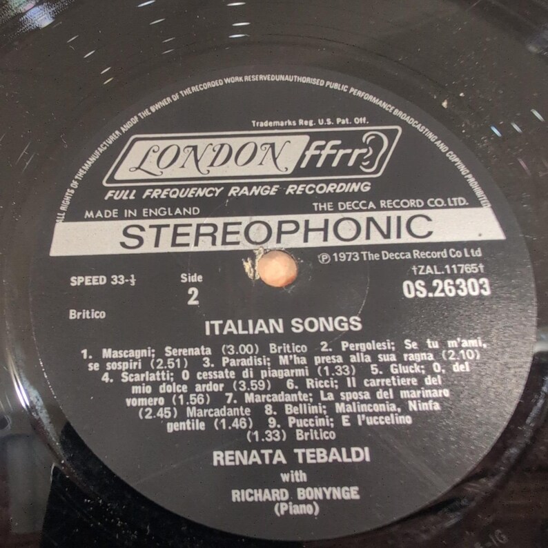 Renata Tebaldi in Concert Richard Bonynge Piano London fffr Vinyl LP OS 26303 image 6