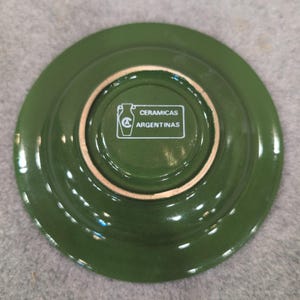 La Palmera Parrilla Restaurant Argentina Ceramic Ashtray Green Ceramicas Argenti image 3