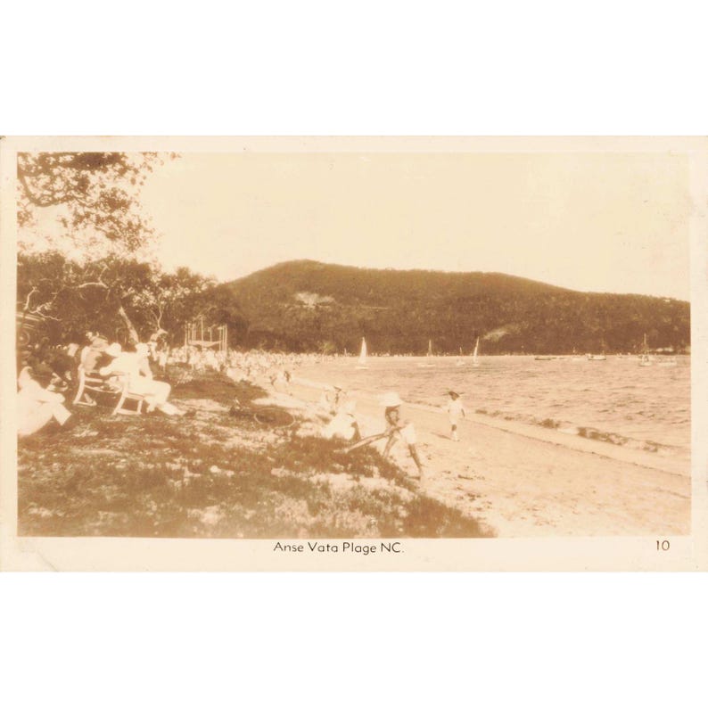 ニューカレドニア産1940年代ヴィンテージRPPCポストカード20枚セット - 写真をご覧ください！ 画像 16