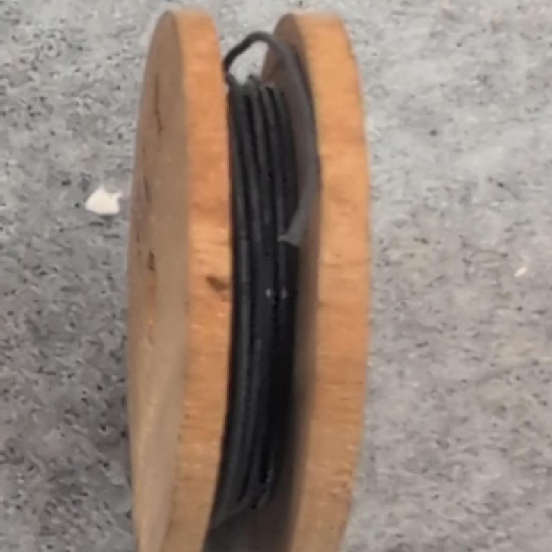 Vintage Virgin Biler Penny Holder No 24 Wooden Spool Thread Wire 1 Yd image 2
