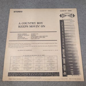 Bobby Bond Earl Cupit A Country Boy Keeps On Vinilo LP Somerset SF-28800 imagen 2