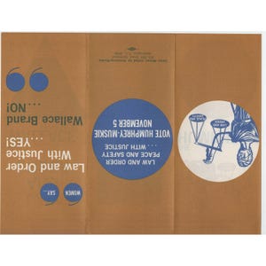 1968 Humphrey-Muskie Lag och ordning-kampanjbroschyr Union Women United bild 1