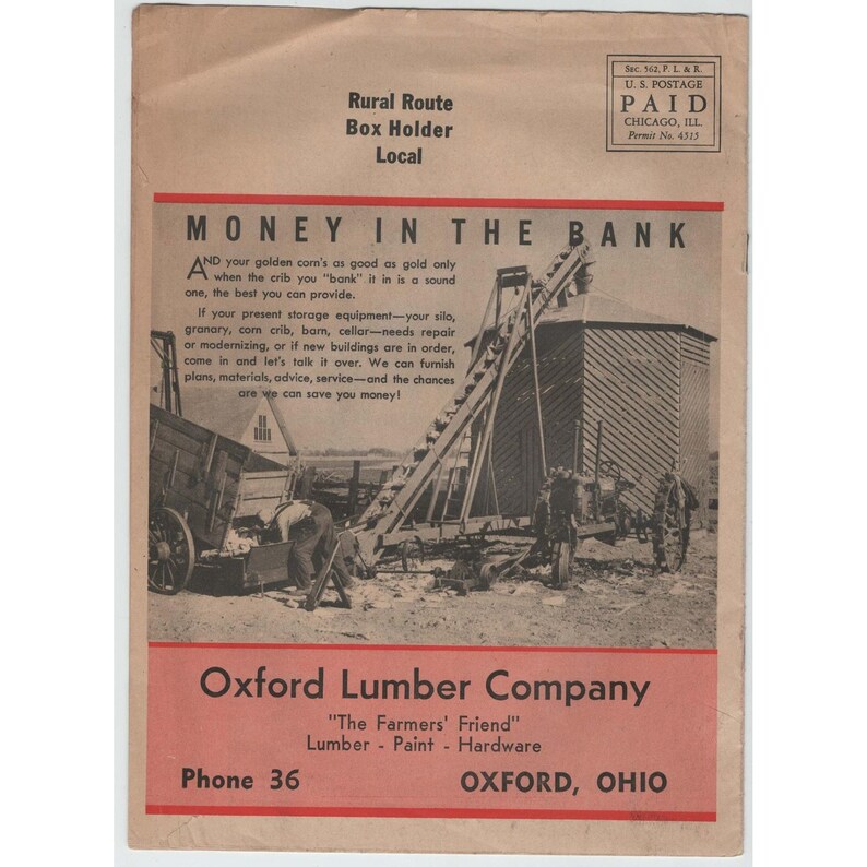 Vintage Home and Farm Magazine September 1941 Oxford Lumber Company Ohio VG- image 2