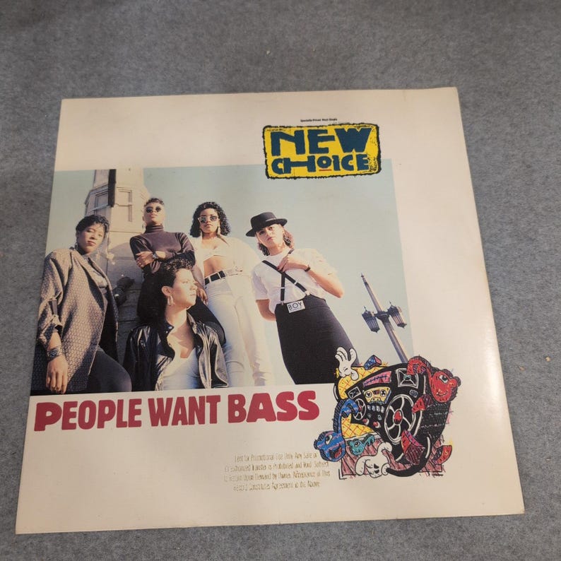 New Choice People Want Bass 12" Vinyl Maxi-Single 1988 Warner Bros 0-21166 VG image 1