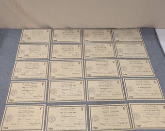 Lot of 20 All God's Children Martha Holcombe Certificates of Authenticity COA