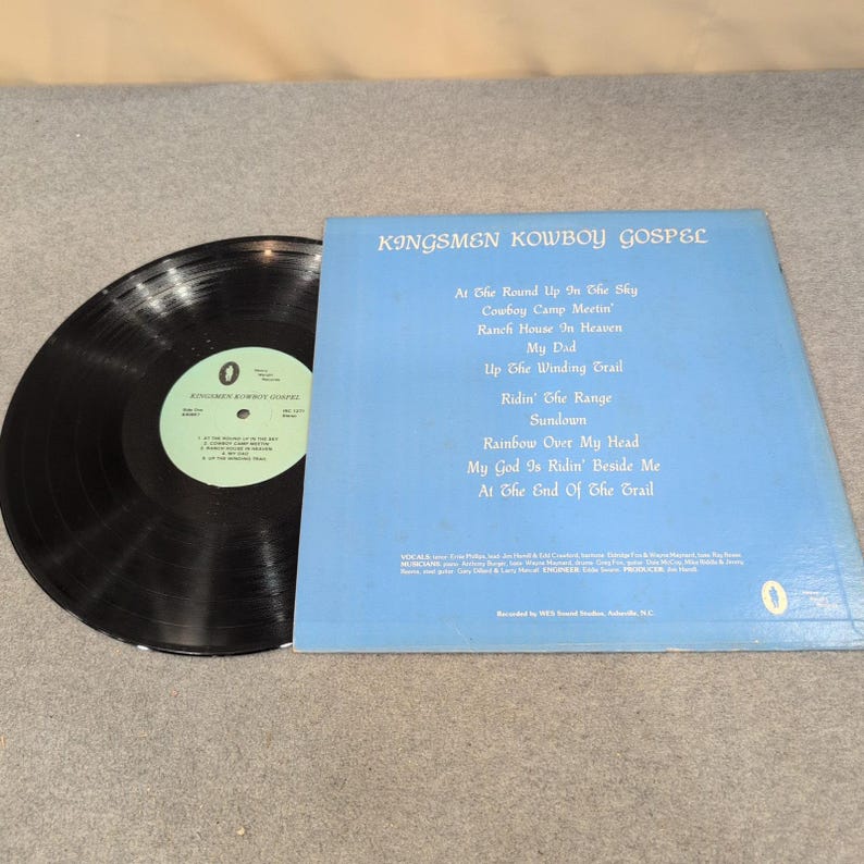 The Kingsmen Cowboy Gospel Vinyl LP Record Southern Gospel Heart Warming Records image 2