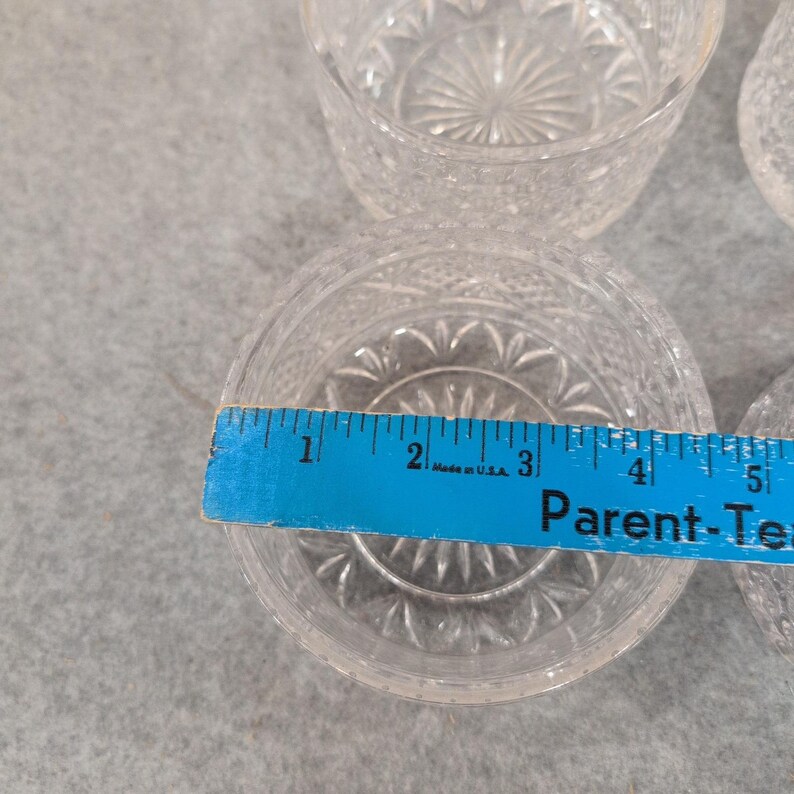 Shannon Dublin Crystal Salad Bowls Set of 4 Cut Glass Clear Round Dessert Dishes image 4
