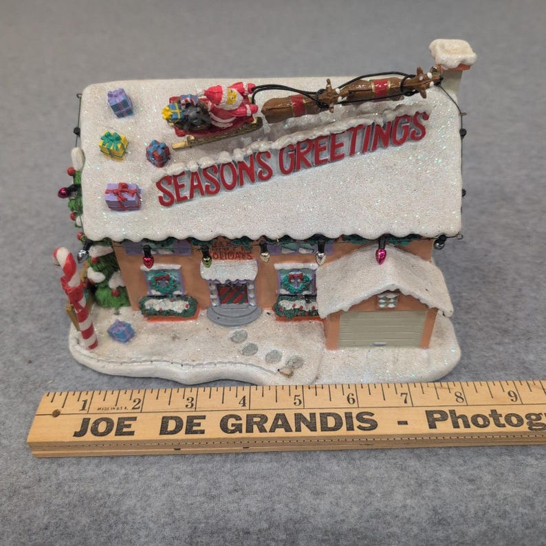 The Simpsons Christmas Village Ned Flanders House Seasons Greetings Light Up image 7
