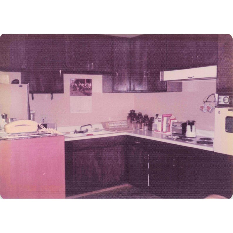 Lote de 8 fotos de interiores de casas vintage de los años 70, decoración asiática, USAF, 3.5x5 imagen 4